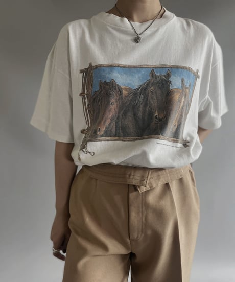 【USED】  Made in USA S/S Horse T-Shirt / 230729-003