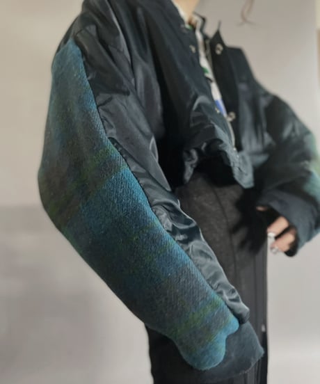 【RE;CIRCLE】 RE Short MA-1 Blanket Docking Jacket Navy / 221208-002