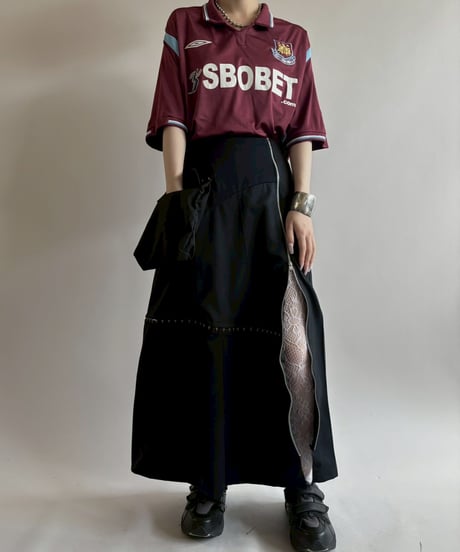 【RE;CIRCLE】 RE Suit Asymmetry Long Skirt/ 250717-018