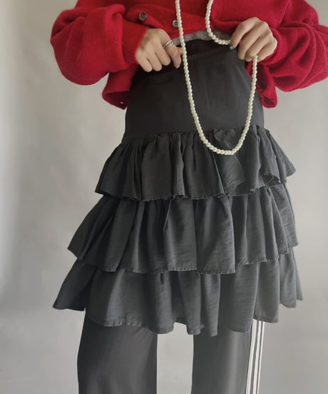 【USED】 Made In France Viscose Tiered Skirt / 230218-023