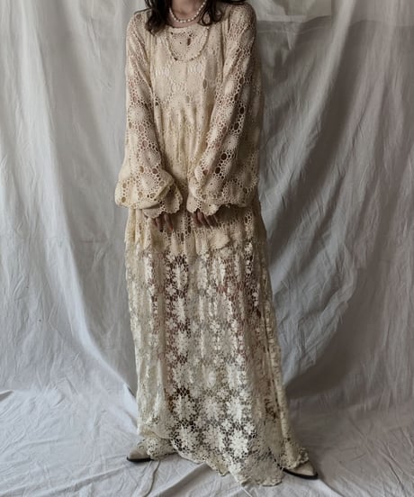 【RE;CIRCLE】 RE Crochet Lace Dress②/210421-002