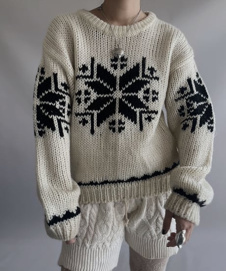 【USED】 Nordic Wool Knit Top/ 231026-006