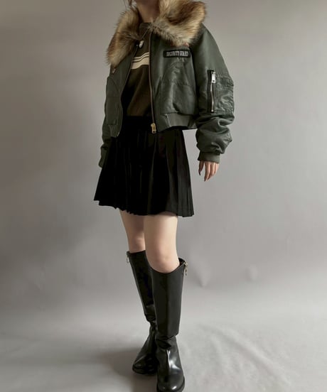 【RE;CIRCLE】  RE MA-1 Patched Fur Collar Short Jacket/ 251120-003