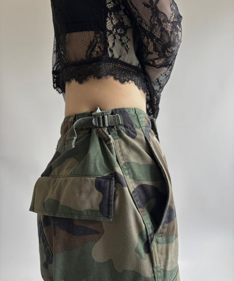 【USED】 Military Camouflage Cut Off Shorts / 250531-012