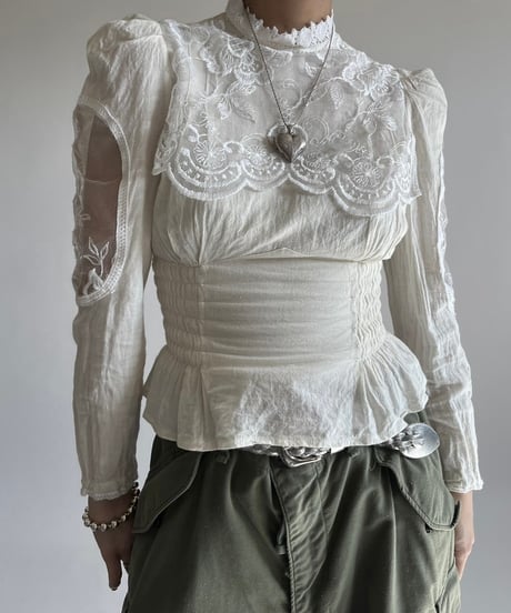 【USED】 Lace Pattern L/S Top /250220-009