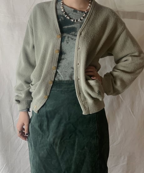 【USED】Acrylic Knit Cardigan/210226-012