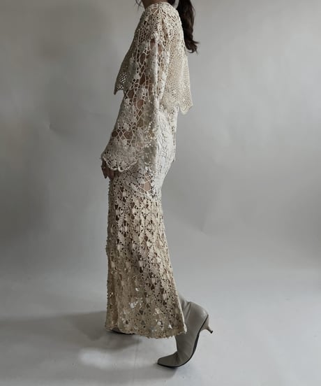 【RE;CIRCLE】 RE Crochet Lace Mermaid Skirt / 220427-013