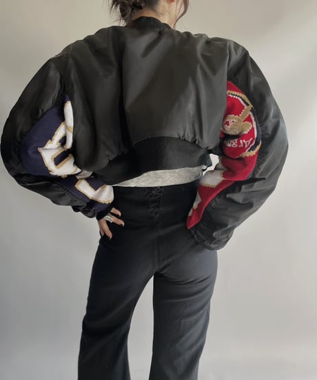 【RE;CIRCLE】 RE MA1×Soccer Muffler Short Jacket / 231109-007