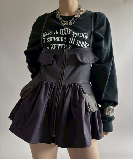 【RE;CIRCLE】 RE U.S Military Rebuild Mini One-Piece Dyed Navy / 260423-004