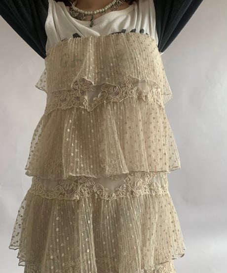 【USED】 Patterned Tiered Long One-Piece / 241109-033