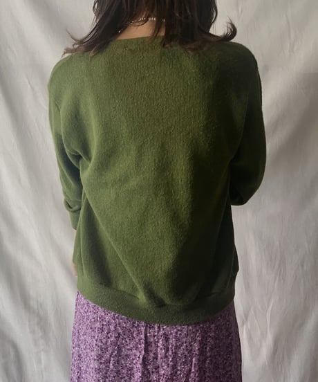 【USED】 Acrylic Knit Cardigan① /210303-001