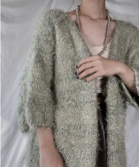 【USED】    Shaggy Knit Cardigan/211216-009