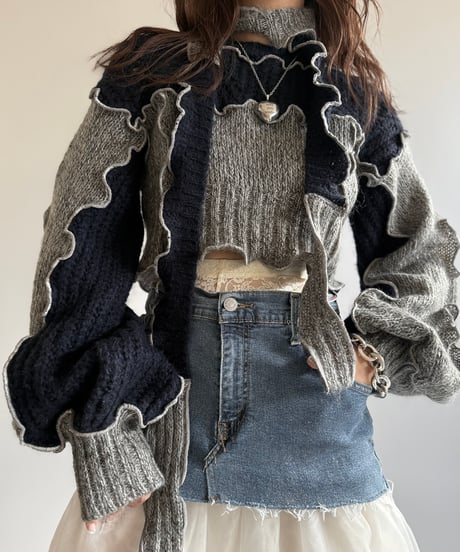【RE;CIRCLE】 RE Mellow Knit Top + Muffler  /  241226-008