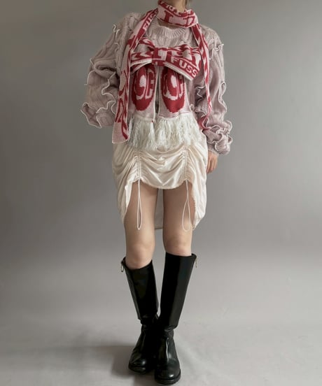 【RE;CIRCLE】 RE Mellow Ribbon Knit Top + Tie / 260122-008