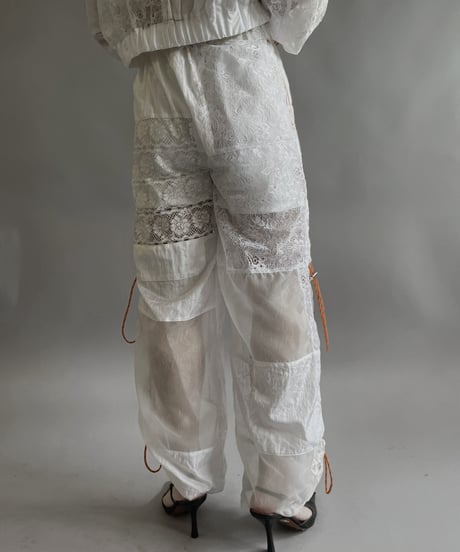 【RE;CIRCLE】 RE White Patch Code Pants / 240509-010