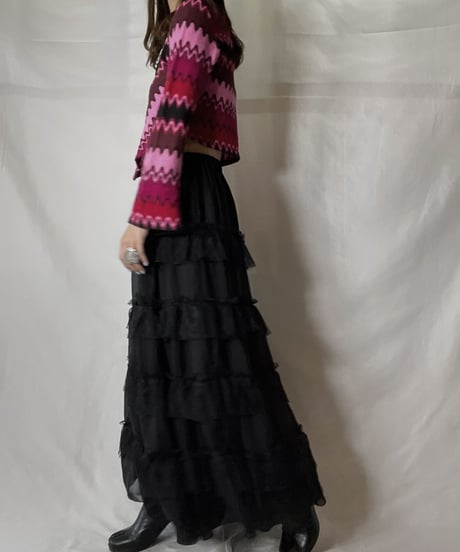 【USED】  Crochet Knit L/S Top⑥/211014-045