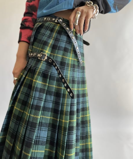 【USED】 Check Patterned Skirt/ 241006-043