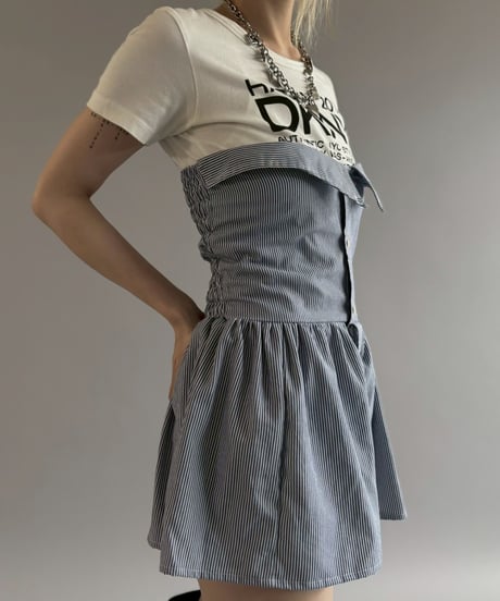 【RE;CIRCLE】  RE Stripe Shirt Mini One-Piece / 260611-007