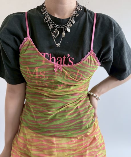 【USED】 Pattern Camisole Top /250510-076