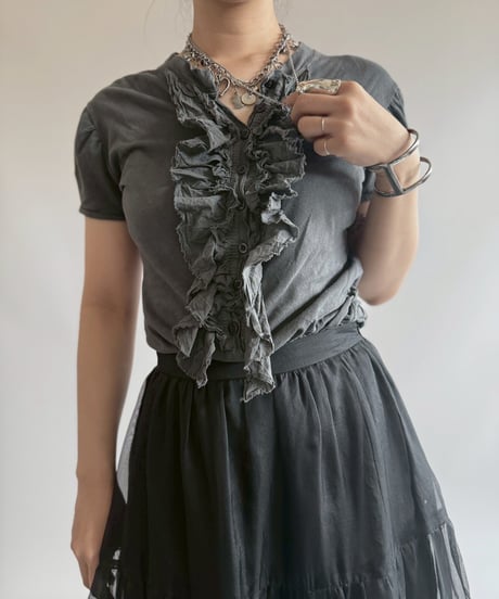 【USED】 Frill Design S/S Leotard top / 250705-017