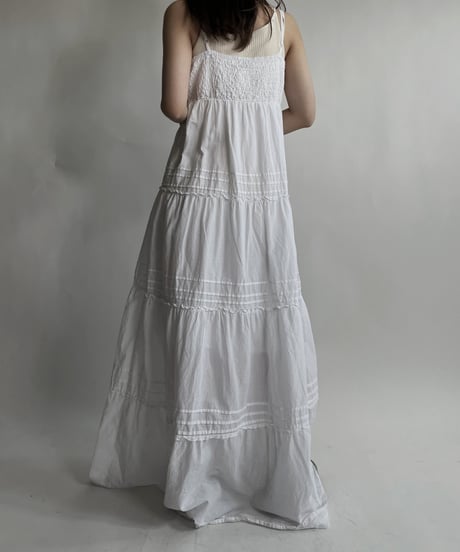 【USED】 White Cotton Camisole One-Piece / 220423-010