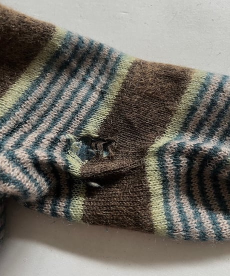 【USED】 Pattern Wool Knit Top /250118-028
