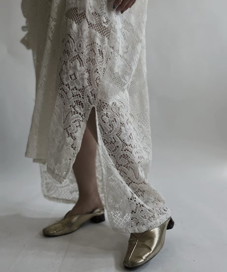 【RE;CIRCLE】 RE Crochet Lace Open Collar One-piece / 220427-030