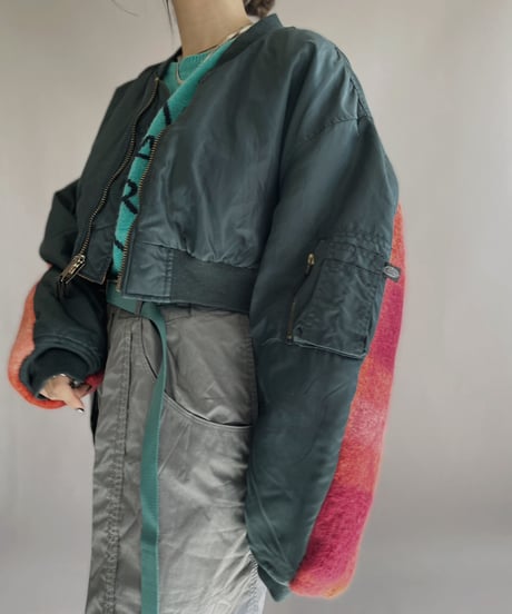 【RE;CIRCLE】 RE Short MA-1 Blanket Docking Jacket Navy / 221208-012