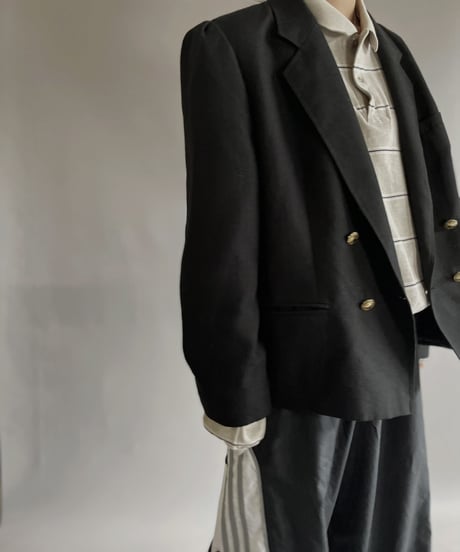 【USED】 Poly & Viscose Blazer Black / 221210-016