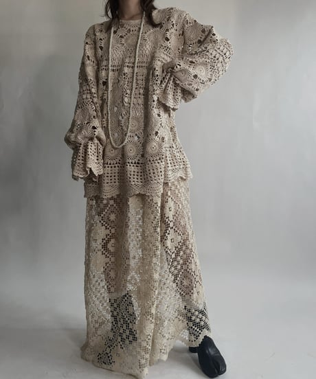 【RE;CIRCLE】 RE Crochet Lace One-piece / 220623-007