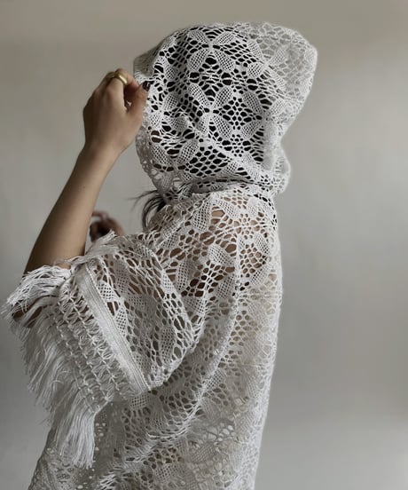 【RE;CIRCLE】 RE Crochet Lace S/S Hoodie / 220427-025