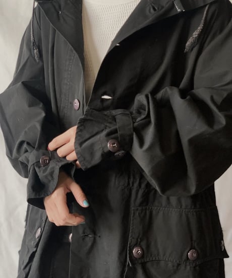 【USED】 Dyed Black Swedish Snow Hoodie /210310-013