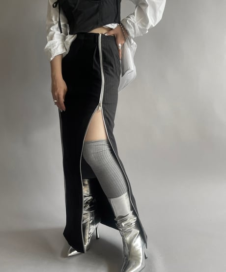 【RE;CIRCLE】 Re Front Zip Skirt/ 241003-002