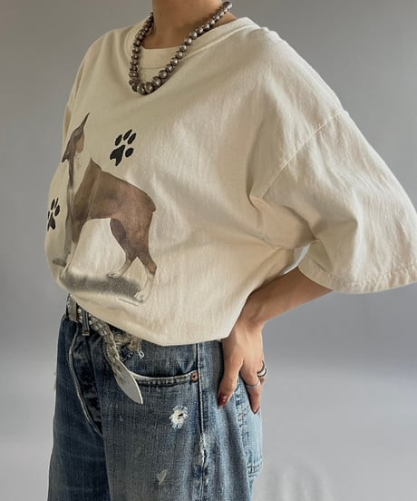 【USED】 Dog Print T-Shirt /240824-002