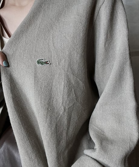 【USED】 LACOSTE Acrylic Knit Cardigan  ④ / 220111-004