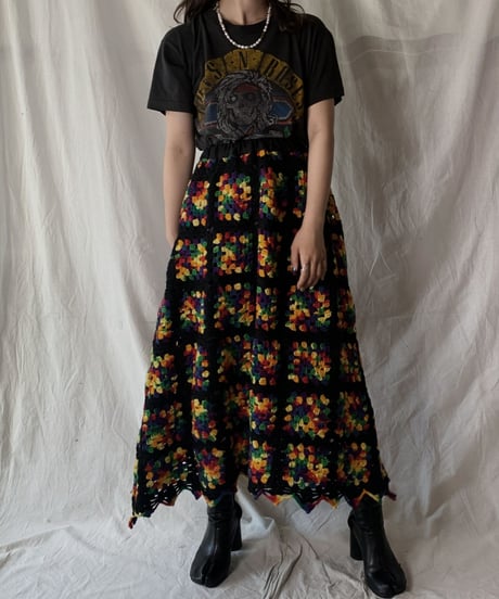 【RE;CIRCLE】 RE Granny Knit Long Skirt④/210421-016