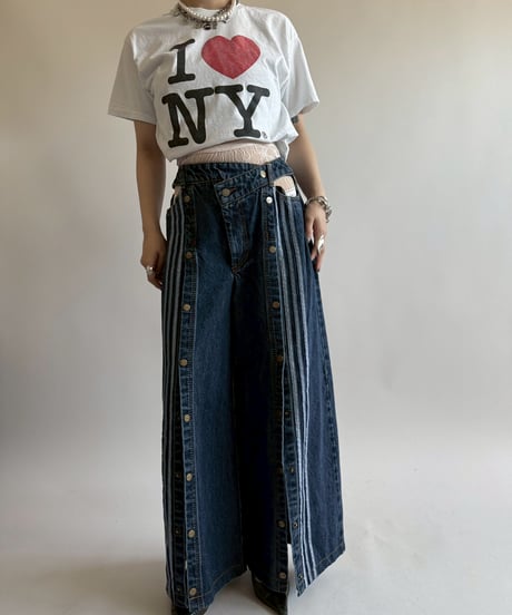 【USED】 adidas IVY PARK Design Wide Denim Pants /250510-068
