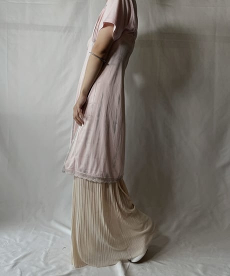 【USED】 Poly  Long Pleats Skirt④/20210819-033