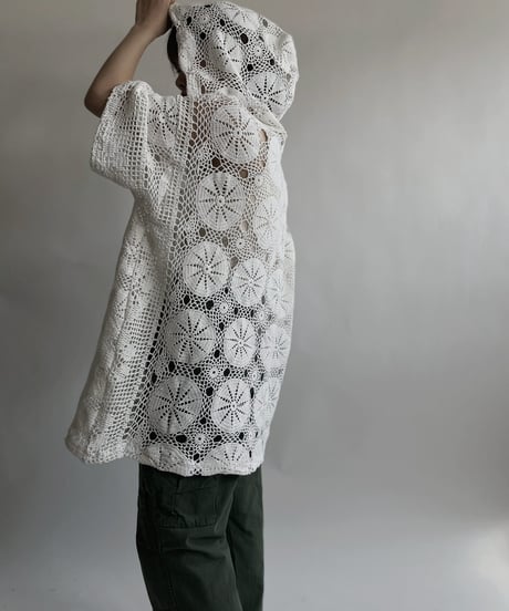 【RE;CIRCLE】 RE Crochet Lace S/S Hoodie / 220427-029