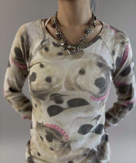【USED】 Dog print L/S Top / 260307-003
