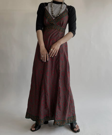 【USED】 Ethnic Printed Camisole One-piece / 220528-016