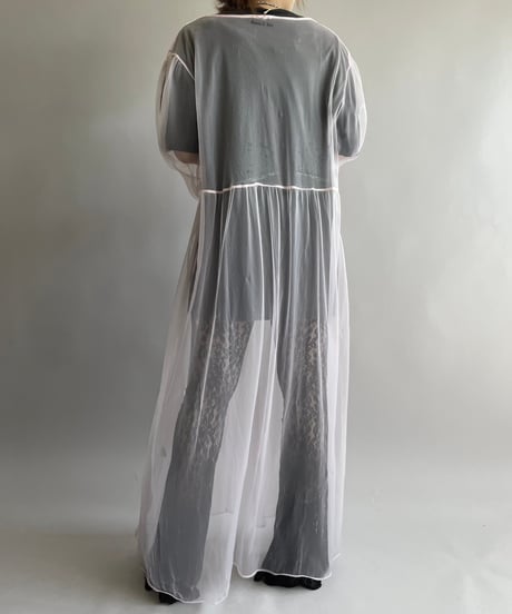 【USED】 Lace Patterned Sheer Long One-Piece/241006-018