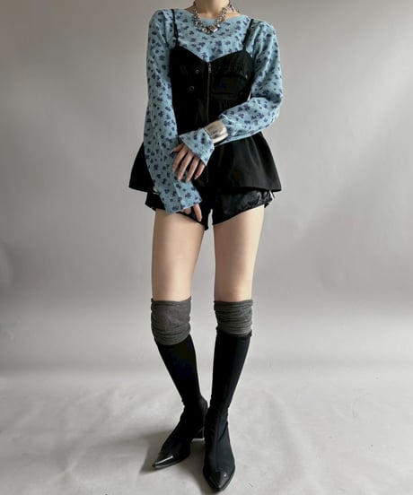 【RE;CIRCLE】 RE U.S Military Rebuild Corset Bustier Black / 260423-002