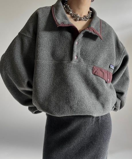 【USED】 Made in USA 80~90's Patagonia Synchilla Snap T /241228-029