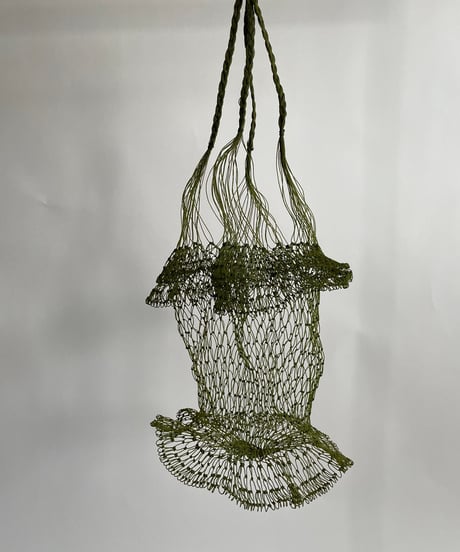 【USED】 Lecabas Mesh Bag Plain Khaki 6 / 220416-082