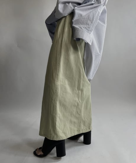 【USED】 Linen Mix Cotton Long Skirt / 220423-036