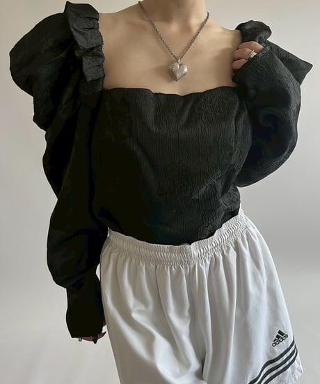 【USED】 Flower pattern Design L/S Top / 250517-028