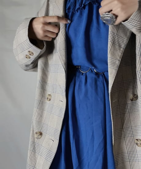 【USED】  Plaid Tailored Jacket/211014-047