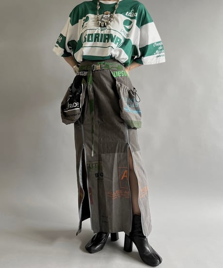 【RE;CIRCLE】RE Eco-Friendly Bag Beit Bag Skirt Dyed Gray / 240613-028