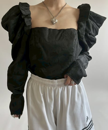 【USED】 Flower pattern Design L/S Top / 250517-028